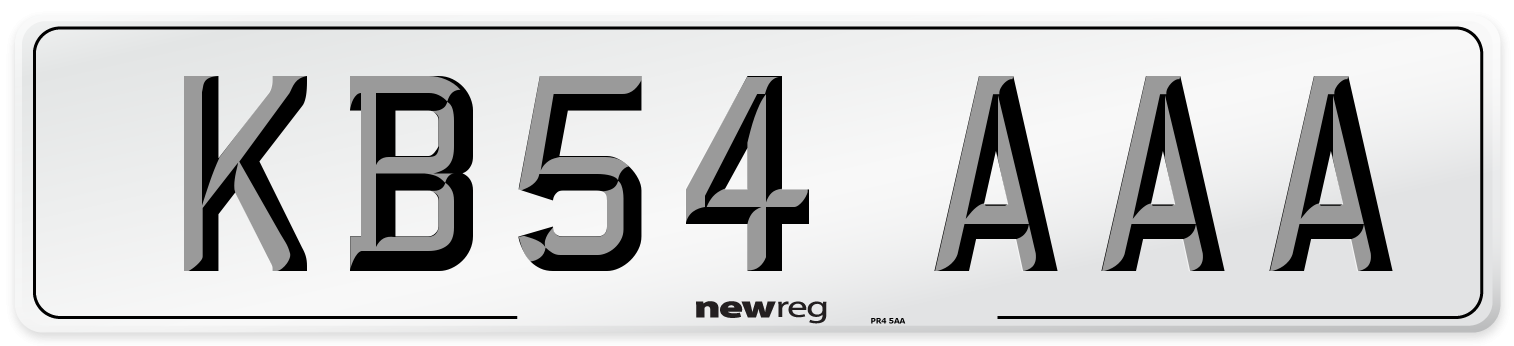KB54 AAA Number Plate from New Reg